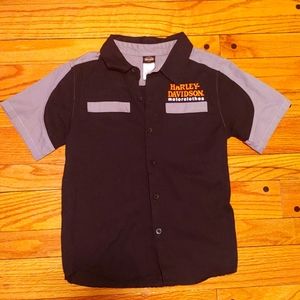 Boys size 8/10 Harley Davidson button up